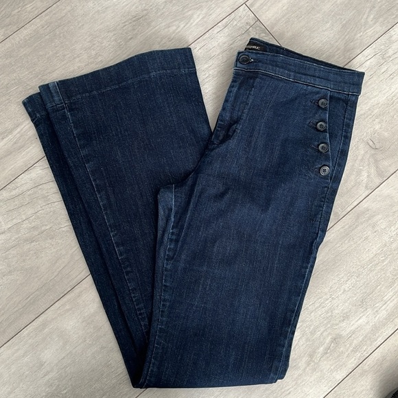 BANANA REPUBLIC Sailor Flared Dark Denim Jeans, Size 29 - Picture 1 of 10